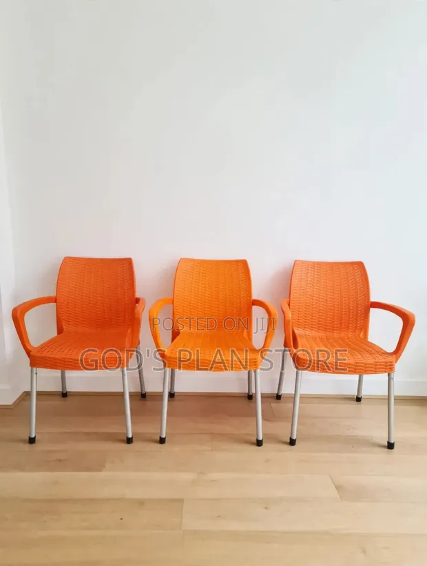 World Industries Plastic Garden Chairs with Armrests (Brand New) - 1