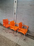 World Industries Plastic Garden Chairs with Armrests (Brand New) - 2