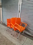 Amalfi Steel Legs Plastic Dining Chairs (Brand New) - 1
