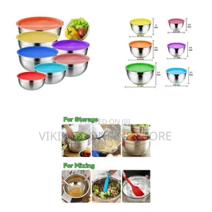 7-Piece Stainless Steel Mixing Bowls with Lids