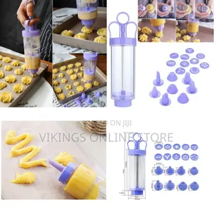 Cookie Press Maker Gun Kit - Blue