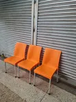 Patio Stackable Plastic Chairs (Brand New) - 2