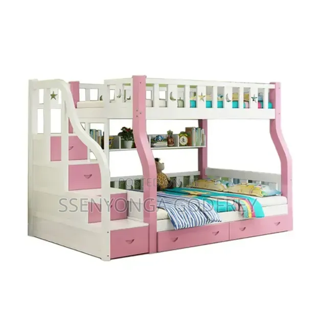 Flame White and Pink Deyka Stripe Bed - 4x6 & 3x6 - 1