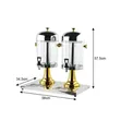 8L Stainless Steel Double Table Juice Dispenser - Silver - 3