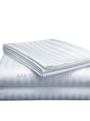 Plain White Cotton Bedsheets - 6x6
