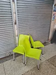 Classic Plastic Garden Chairs - Green - 2