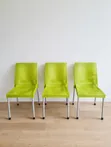 Lime Orange Textured Plastic Chairs (Set of 4) - 2