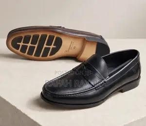 Original Men's Classic Black Billionaire Leather Penny Loafers