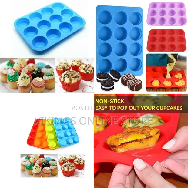 12-Cup Silicone Mini Muffin Pan - 1