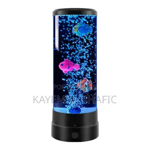LED Bubble Fish Lamp - Color Changing Sensory Night Light