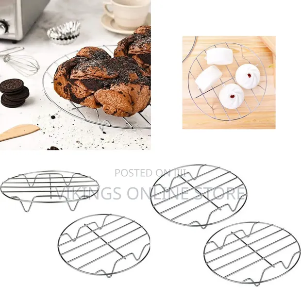 2 Pieces 7-Inch Round Cooking Rack for Air Fryer - 1
