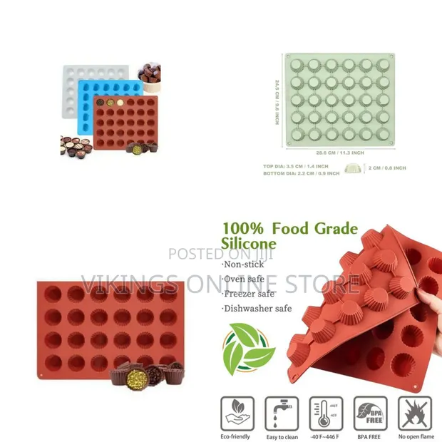 Silicone Peanut Butter Cup Mold - 24 Cavities - 1