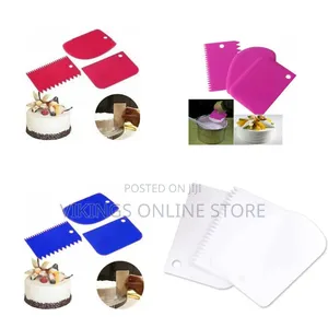 3 Pcs Plastic Cake Scraper Spatula Set
