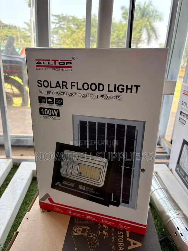 ALLTOP 100W LED Solar Flood Light with Panel - 1