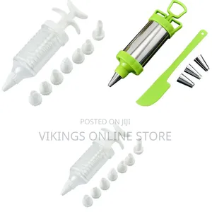 Cake Decorating Whipped Cream Piping Syringe and Nozzles Kit