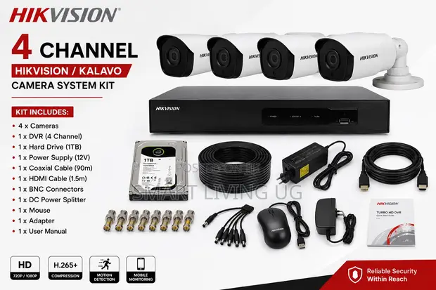 Hikvision 4 Channel CCTV Security Kit - 2MP Full HD - 1