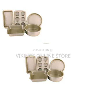 5-Piece Baking Set with Pizza Tray & Cake Mould