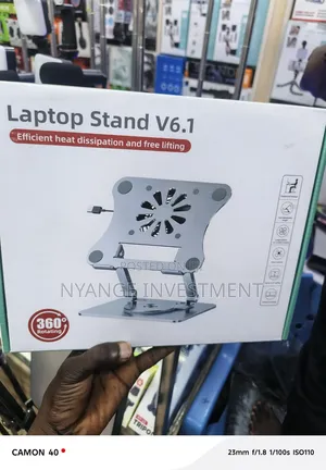 Laptop Stand V6.1 Adjustable Aluminum Desktop Riser with Cooling Fan