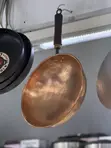 Premium Hand-Hammered Pure Copper Wok Pan with Wooden Handle - 3