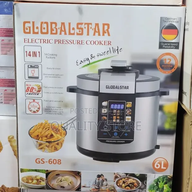 Global Star Electric Pressure Cooker 6L - 1