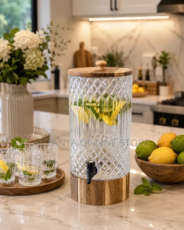 8L Wood Crafted Juice Dispenser - 1