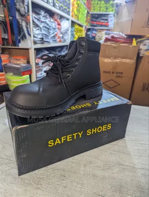 Steel Toe Safety Boots - Black