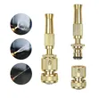 Heavy-Duty Adjustable Brass Hose Nozzle & Quick Connector Set - 1