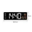 LED Digital Wall Clock with Temperature & Date Display - 1