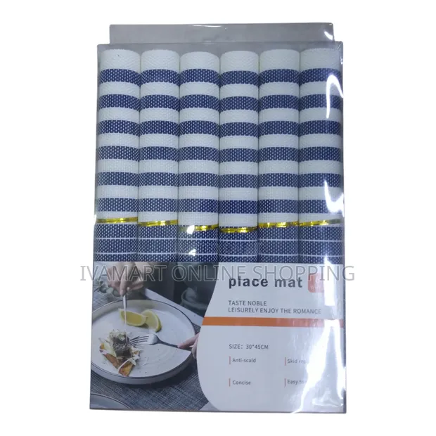 Anti-Slip Table Mats - 6 Pieces, 30x45cm - 1