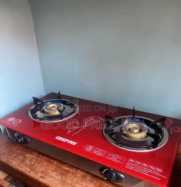 Geepas 2-Burner Glass Top Gas Cooker (GK5602) - 1