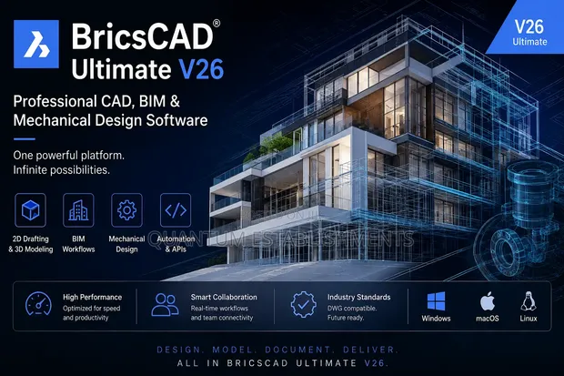 BricsCAD Ultimate 2026: Professional CAD, BIM & Mechanical Design Software - 1