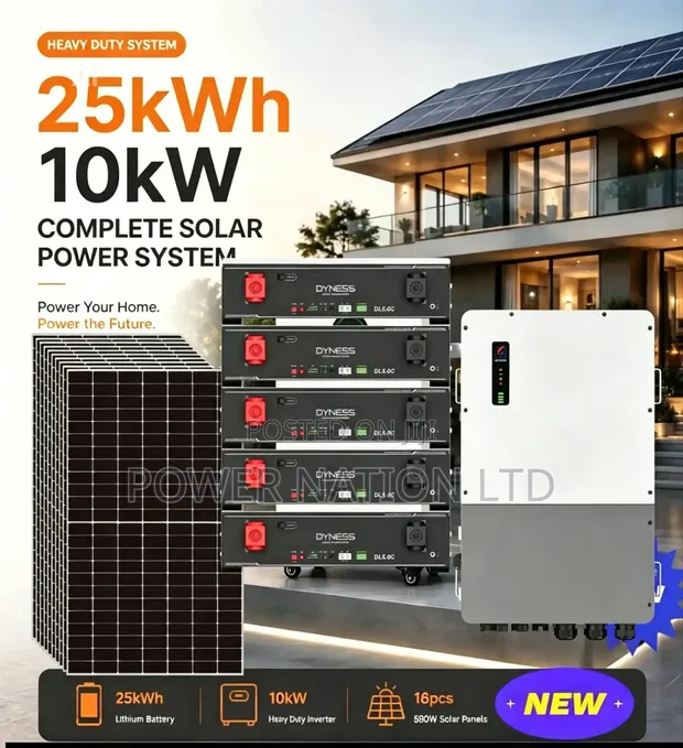 25kWh 10kVA Dyness Hybrid Complete Solar System - 1