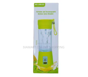 Portable USB Rechargeable Blender (HM-03) - 380ml Green