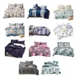 4-Piece Duvet Cover Set - Peach & Grey Geometric - 1