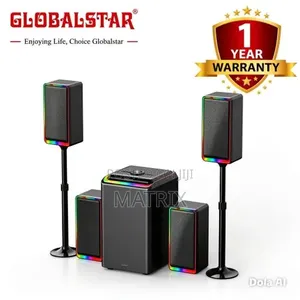 Globalstar Multimedia Subwoofer Home Audio System with BT/USB/SD/FM