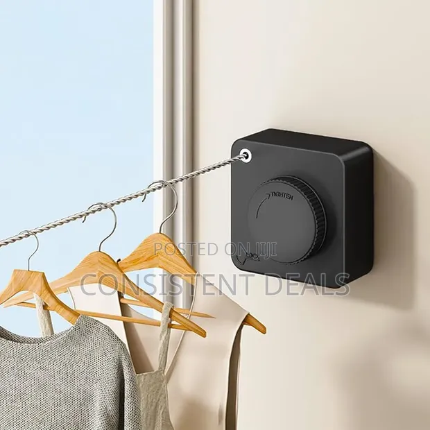 Retractable Clothesline - Indoor/Outdoor - 1