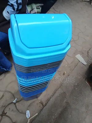 Plastic Waste Bins with Swing Lid