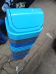 Plastic Waste Bins with Swing Lid - 1