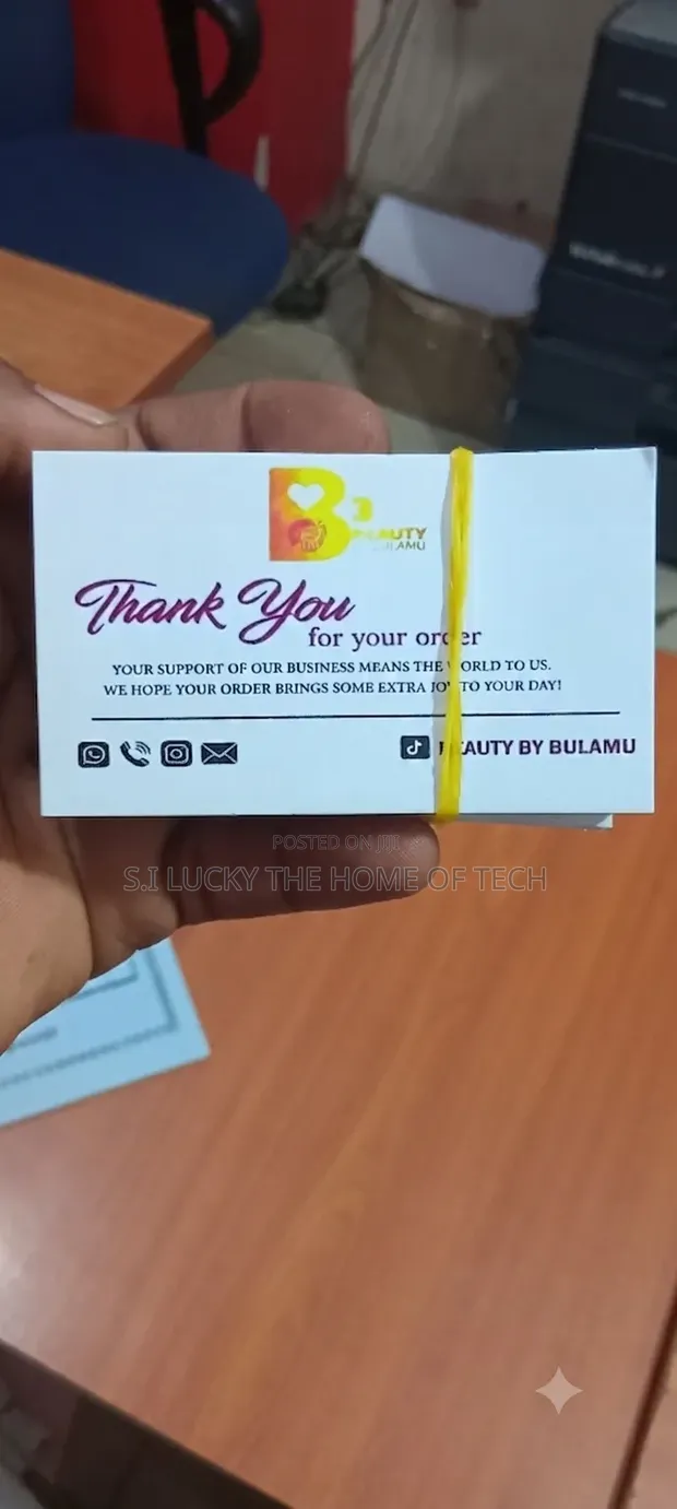 Thank You Cards - Plastic & Hard Paper - 1