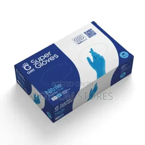 Super GMT Blue Nitrile Powder-Free Medical Examination Gloves - Large