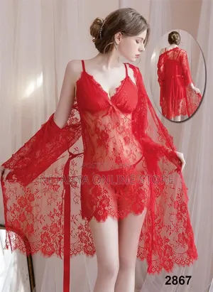 3pc Women's Lingerie and Nightwear Set