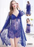 3pc Women's Lingerie and Nightwear Set - 2