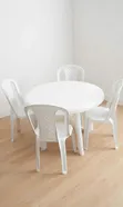 5-Piece Plastic Dining Table and Chairs Set - 1