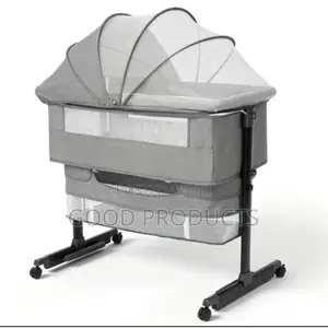 Baby Bassinet Bedside Sleeper with Storage - Grey