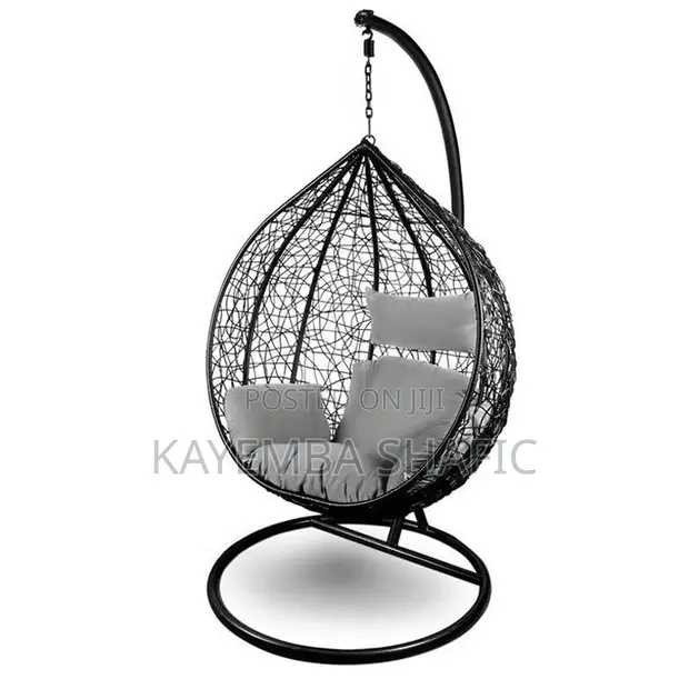 Premium Single Seater Hanging Egg Swing Chair with Stand & Cushions - 1