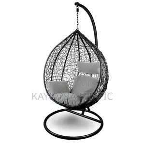 Premium Single Seater Hanging Egg Swing Chair with Stand & Cushions