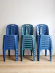 Weatherproof Armless Eco-Friendly Plastic Chairs - 1