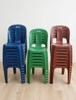 Weatherproof Armless Eco-Friendly Plastic Chairs - 2