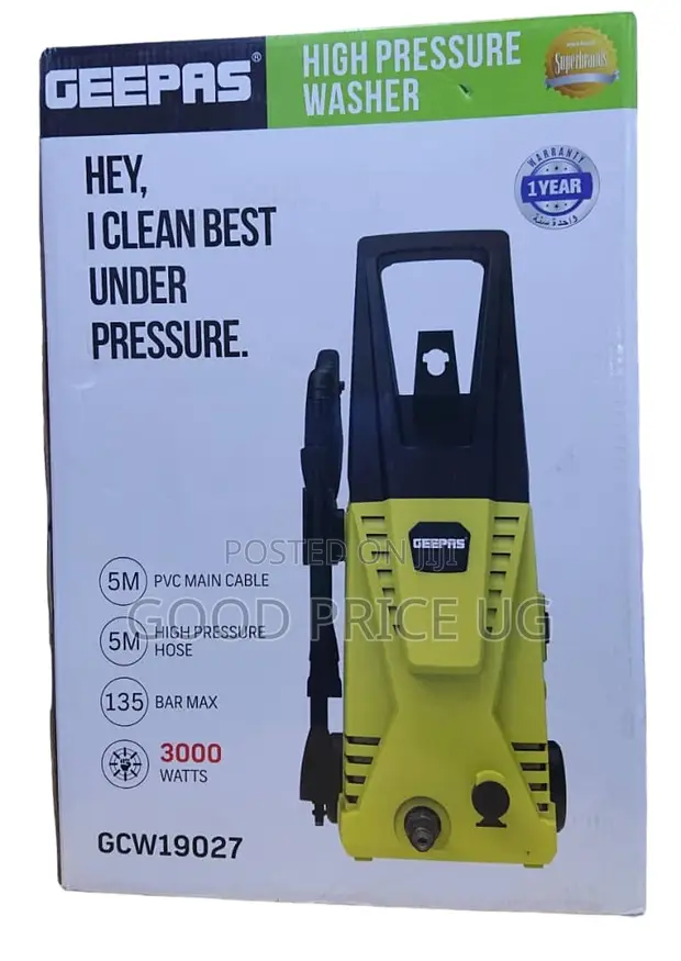 Geepas 3000W High Pressure Washer (GCW1902) - 1