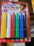 6pcs Amos Face Deco Crayons Set - 1